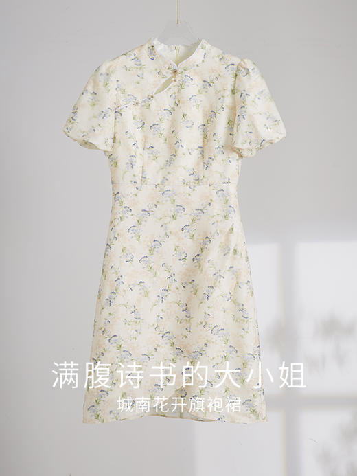 【专属特价】熙世界新中式改良旗袍裙女年轻款气质小众碎花连衣裙2025夏季新款 商品图2