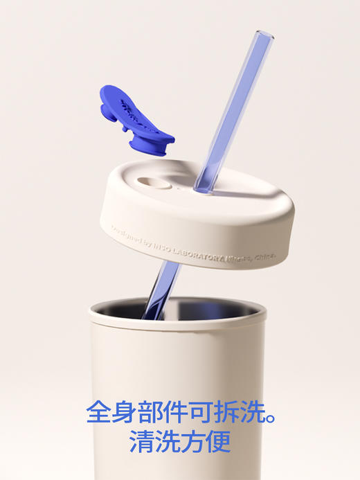 【chakolab】熊猫虎年 情侣水杯子吸管保温杯女可爱国潮便携奶茶咖啡杯 商品图4