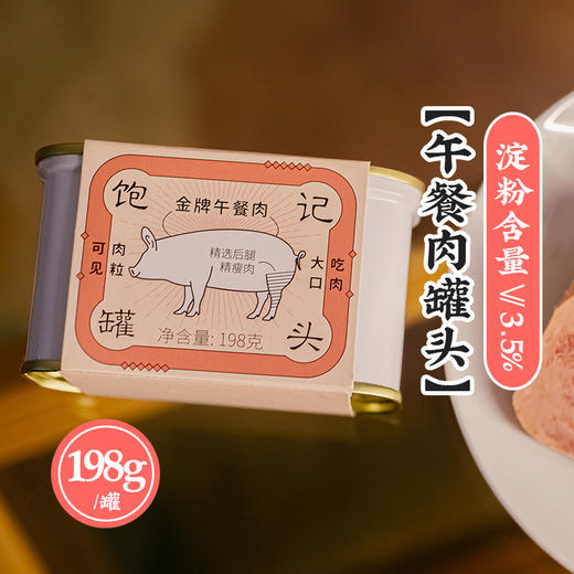 多肉午餐肉罐头198g猪肉含量超90% 商品图4