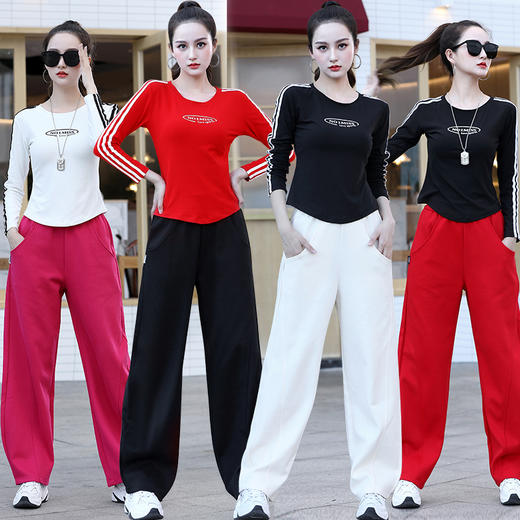 休闲印花字母套装（长短袖皆有） 商品图0