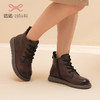信诺妈妈棉鞋女冬款加绒真皮软底中老年短靴女防滑马丁靴中年皮鞋X2M205032 商品缩略图2