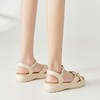 ZHR简约厚底凉鞋女2023夏季新款软底圆头超仙双带交织一字带凉鞋 商品缩略图6