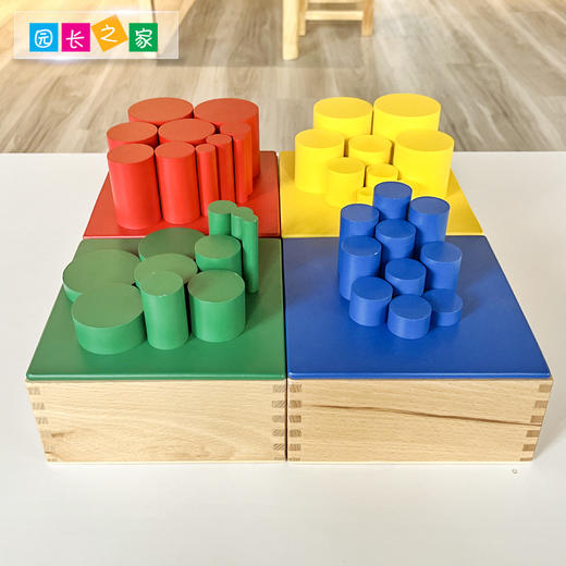 蒙氏教具 幼儿园蒙台梭利蒙特梭利儿童玩具 早教益智  彩色圆柱体 商品图2