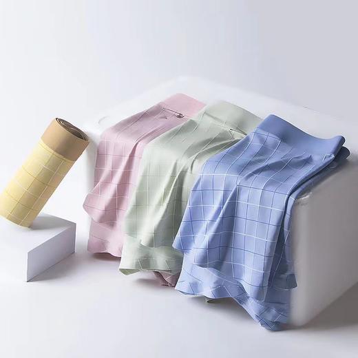 男士锦纶冰丝轻盈格纹裤抑菌平角内裤43004 商品图4