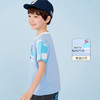 mettekids男童短袖t恤夏季休闲宽松蓝色童装男孩圆领洋气薄上衣 商品缩略图0