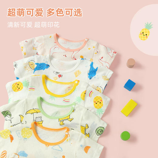 【捡漏价29.9/两件】夏季新款婴儿包屁衣薄款宝宝爬爬服短袖连体衣新生儿三角哈衣-QQ 商品图2