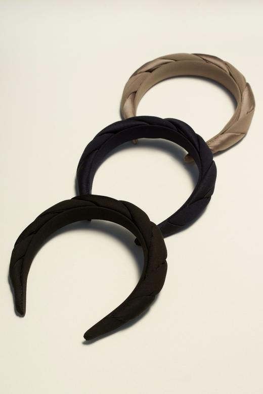 Sophie Buhai  灰褐色/黑色/深蓝色扭结发箍 商品图6