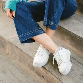 Rockfish英国771厚底增高不怕湿休闲板鞋松糕底小白鞋