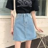 夏日穿搭【百搭高腰牛仔短裙！】新款港风BF黑灰牛仔半身裙女，遮肉显瘦，春夏韩版百搭，潮流时尚女裙子，女生显瘦A字包臀裙小个子百搭短裙 商品缩略图6