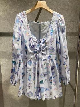 Marysia - SIP SIP JUMPSUIT-DUSK SHELL PRINT - 女装连身裙 - 白底印花