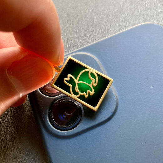 高冰种墨翠平安无事牌兔年生肖18k黄金镶嵌 商品图8