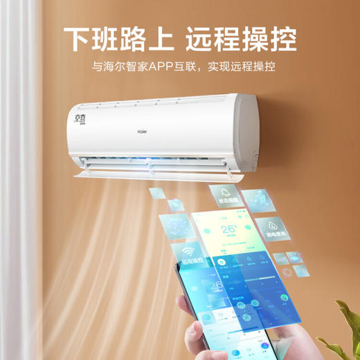 海尔（Haier）1.5匹 京喜 新一级能效 智能AI光感静眠 56℃除菌自清洁 wifi智控  卧室空调挂 KFR-35GW/B1KJA81U1 商品图1