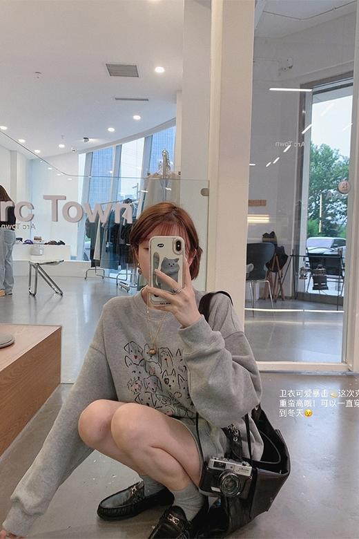 金蘑菇菇 New York S码 可爱暴击 卫衣合集/早春复古字母潮酷宽松长袖卫衣（主图1色New York） 商品图6