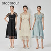 oldcolour2023夏季新款气质V领蕾丝拼接中长款连衣裙女GN21101732 商品缩略图2