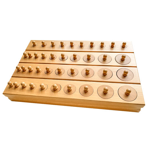 蒙氏感官区教具幼儿园家庭版蒙特梭利儿童早教益有柄插座圆柱体 商品图4