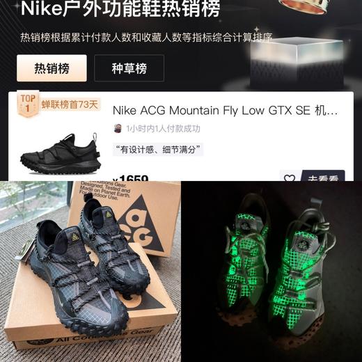 户外第①名！原厂级 ACG Mountain Fiy Low GTX SE机能防水户外登山鞋 自带3M夜光 商品图0