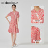 oldcolour2023夏新款气质碎花高腰短款旗袍式连衣裙女GN21101793 商品缩略图1