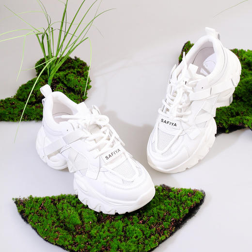 Safiya/索菲娅2023秋季新品炸街网红厚底透气网面小众增高老爹鞋 SF33112442/ SF31112442 商品图9