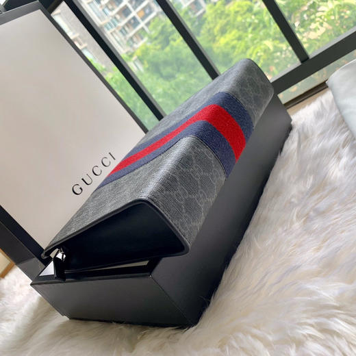 GUCCI 经典款黑花手包 商品图3