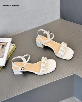 新品珍珠钻扣时尚凉鞋798B32582