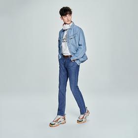Lee商场同款23春夏新品726标准直脚凉感中蓝色男牛仔裤凉凉裤潮流LMB100726200228A02886