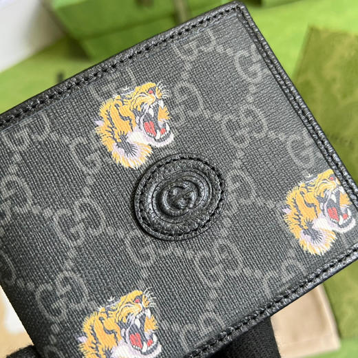 Gucci短款黑色老虎钱包 商品图4