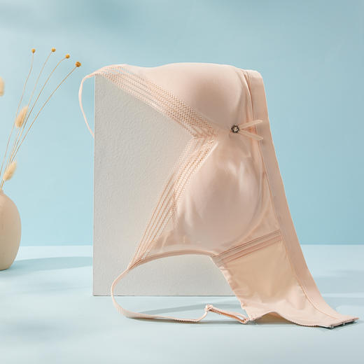 都市丽人自然舒适内衣BC中厚3/4杯锁边布文胸三排无钢圈LB33Z7 商品图1