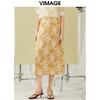 VIMAGE纬漫纪夏季新款时尚高级气质高腰印花显瘦舒适半身裙V1906517 商品缩略图5