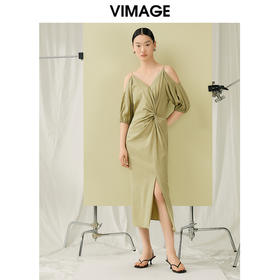 VIMAGE纬漫纪夏季新款时尚个性设计显瘦连衣裙女V1907529