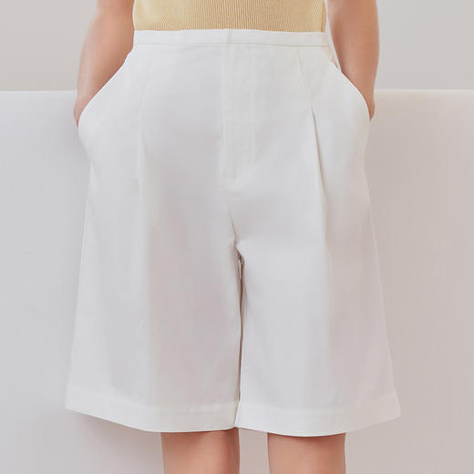 【棉质短裤】23年夏季新款女士直筒短裤时尚五分阔腿裤 商品图3
