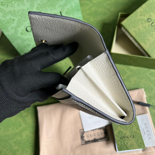 Gucci白色老花长款钱包 商品图8