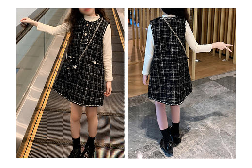 裁缝学苑 TG24女童小香风马甲裙背心裙11服装裁剪图牛皮纸样 商品图4