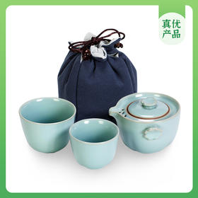 樱花快客杯1壶2杯汝瓷工艺