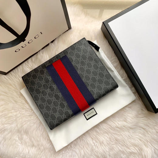 GUCCI 经典款黑花手包 商品图2