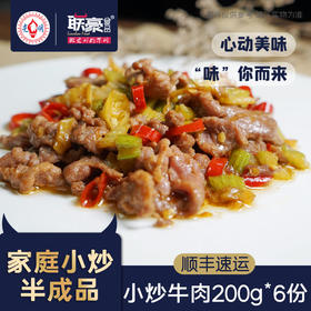 联豪食品小炒牛肉套餐团购6包1200g生牛肉生鲜牛扒新鲜轻食