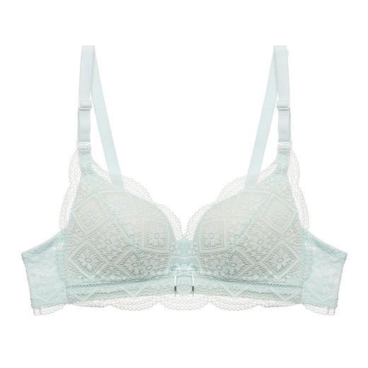 都市丽人自然舒适内衣AB中厚三角杯蕾丝文胸二排无钢圈LB33Z8 商品图0