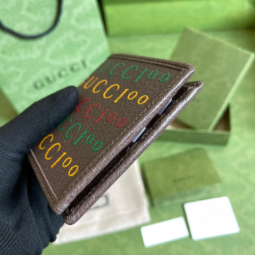 Gucci 啡色/涂鸦钱包 商品图3