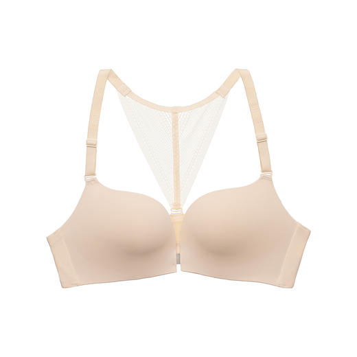 都市丽人B杯常规内衣中厚/薄泳布前扣无钢圈3/4杯常规文胸LB32Z1 商品图2