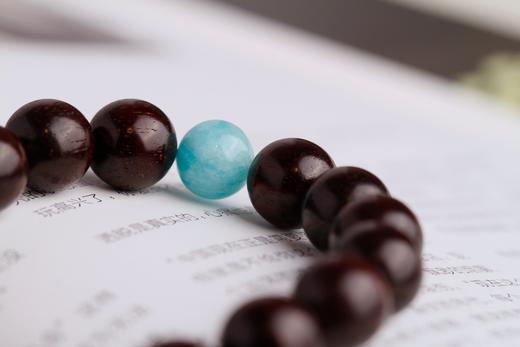 XYZT0083°小叶紫檀带金星佛珠男女手饰 商品图4