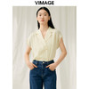VIMAGE纬漫纪夏季新款翻领显瘦透气衬衫上衣V1909508 商品缩略图0