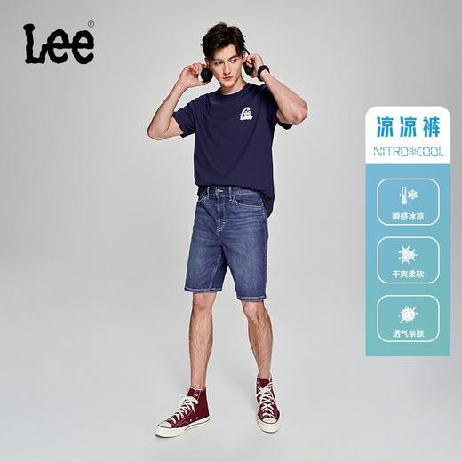 Lee商场同款23春夏新品凉感中浅蓝男牛仔短裤凉凉裤LMB100903200229A02990 商品图0
