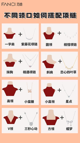 不同领口如何搭配项链？