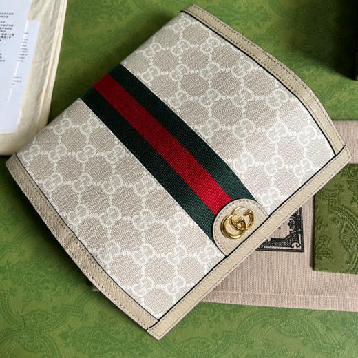 Gucci燕麦色长款钱包 商品图7