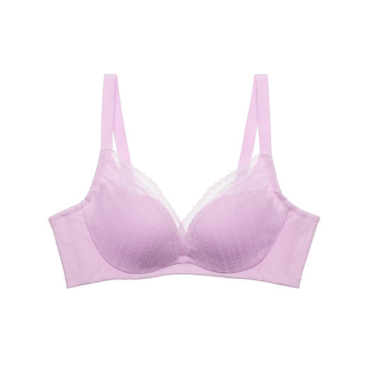 都市丽人聚拢升杯内衣A中厚B薄3/4杯罗纹文胸三排无钢圈LB31Z5 商品图4