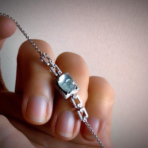 18k镶嵌翡翠小貔貅手链 商品图7