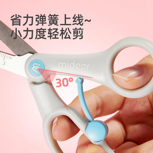 mideer弥鹿儿童多功能剪刀宝宝安全不伤手幼儿园美工美术专用带刻度尺学生圆头小剪子手工DIY工具剪纸刀小号 商品图2