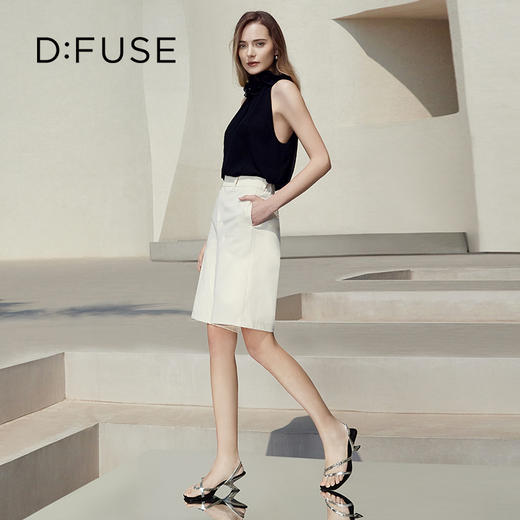 DFuse迪芙斯夏季新款方头夹趾沙滩鞋异形坡跟凉鞋DF32115352 商品图7