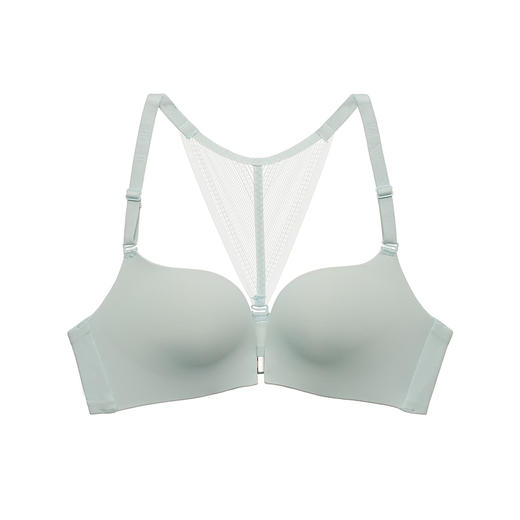 都市丽人B杯常规内衣中厚/薄泳布前扣无钢圈3/4杯常规文胸LB32Z1 商品图3