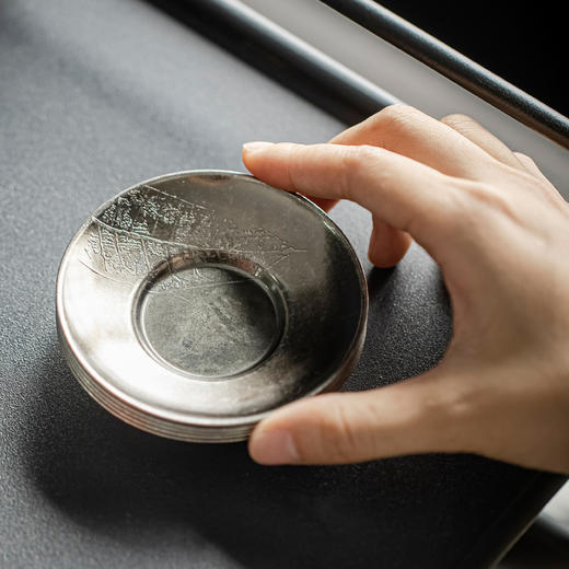 吉橙木叶茶杯托日式杯托复古隔热垫功夫茶具茶道配件茶杯垫子杯垫零配 商品图2