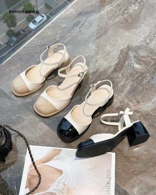 新品拼接头小香风中空鞋798B32579 商品图0